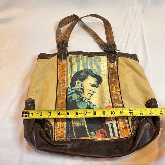 Y2K | Elvis graphic print boho style large tote bag - Picture 4 of 10